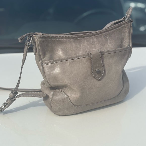 Frye Grey Leather Crossbody Bag - Picture 12 of 12